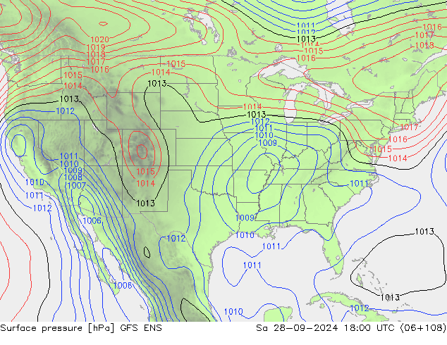 Atmosférický tlak GFS ENS So 28.09.2024 18 UTC