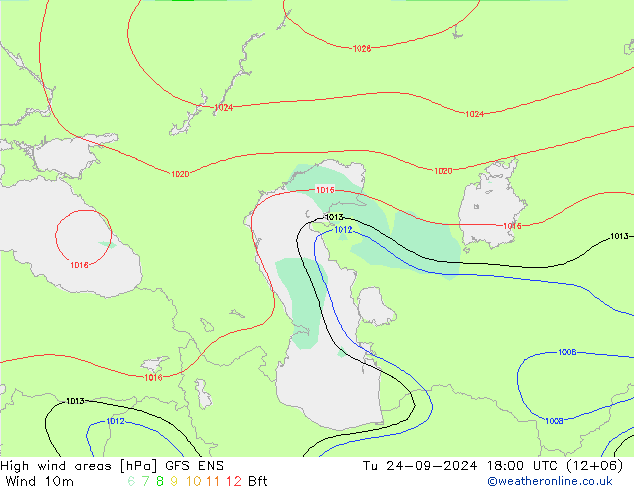 High wind areas GFS ENS Tu 24.09.2024 18 UTC