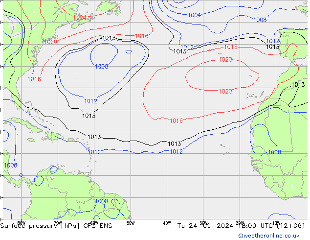 Surface pressure GFS ENS Tu 24.09.2024 18 UTC