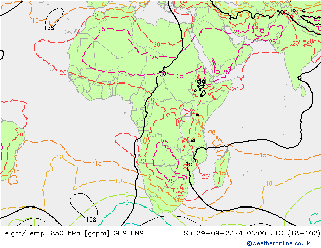 Height/Temp. 850 hPa GFS ENS Su 29.09.2024 00 UTC