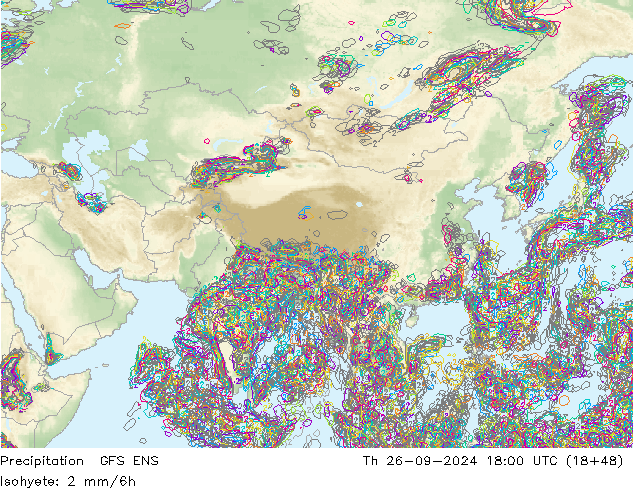 осадки GFS ENS чт 26.09.2024 18 UTC