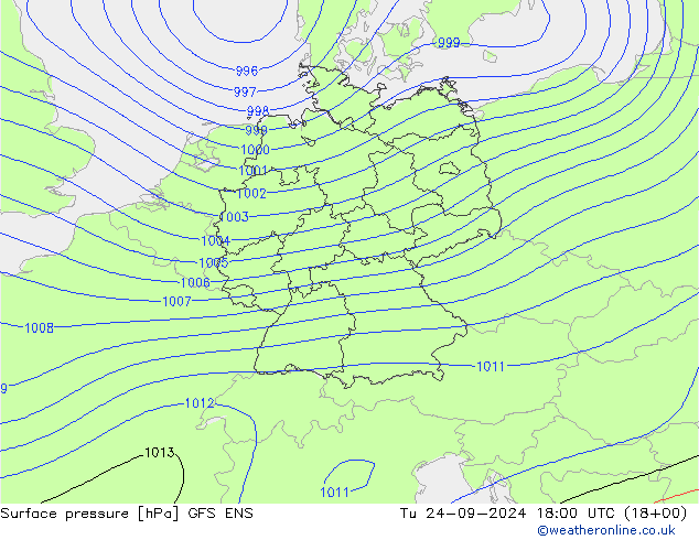 Presión superficial GFS ENS mar 24.09.2024 18 UTC