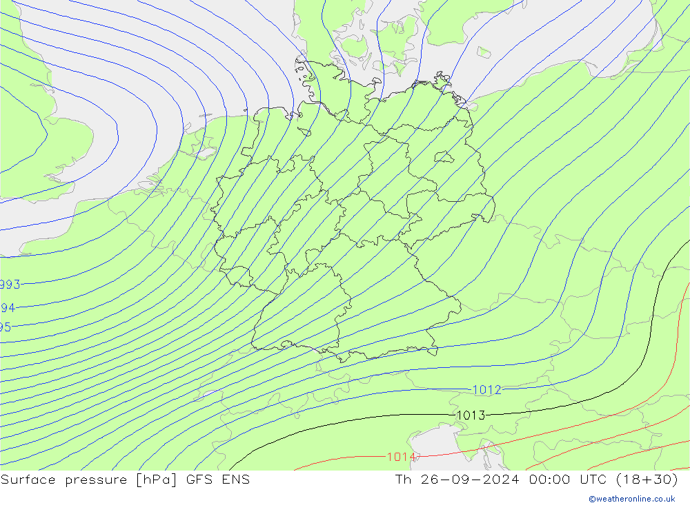 Bodendruck GFS ENS Do 26.09.2024 00 UTC