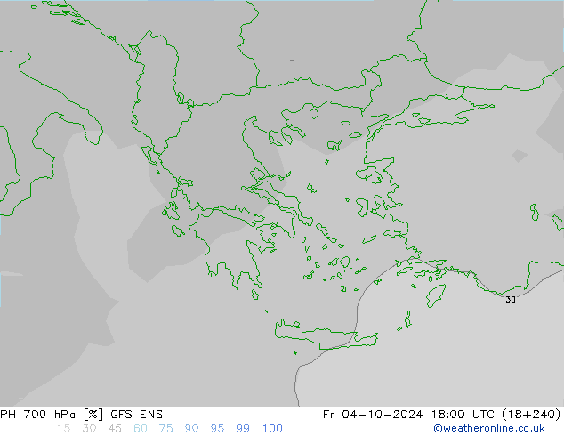 RH 700 hPa GFS ENS  04.10.2024 18 UTC