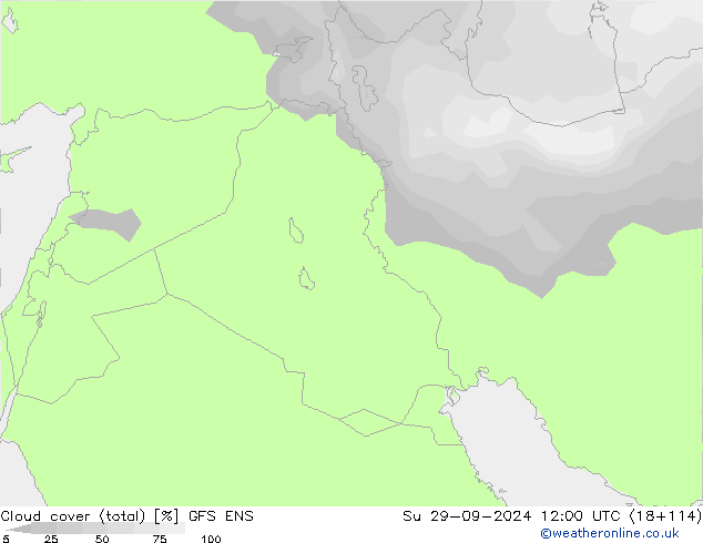 облака (сумма) GFS ENS Вс 29.09.2024 12 UTC