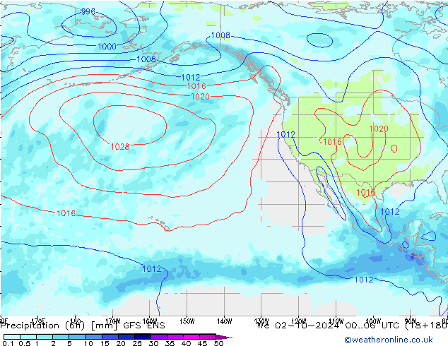 Precipitation (6h) GFS ENS St 02.10.2024 06 UTC