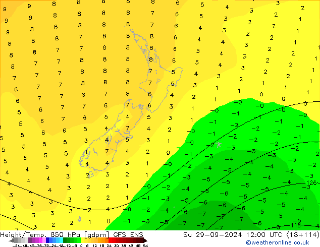 Height/Temp. 850 hPa GFS ENS So 29.09.2024 12 UTC