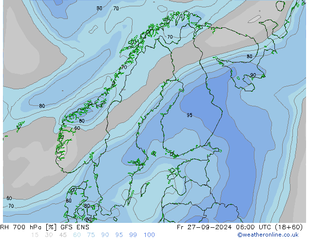 RH 700 hPa GFS ENS Sex 27.09.2024 06 UTC