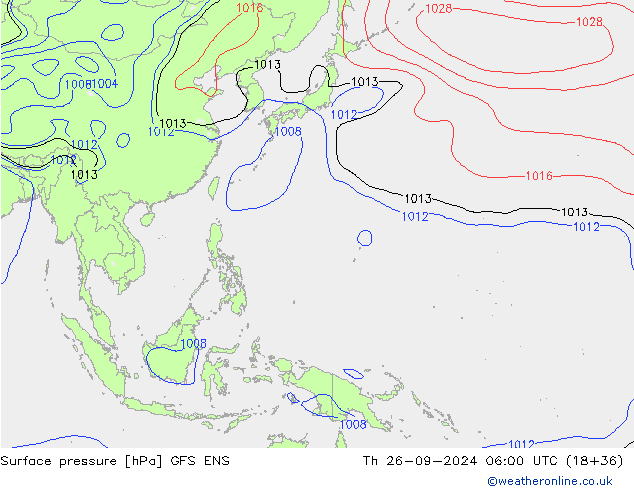 pressão do solo GFS ENS Qui 26.09.2024 06 UTC