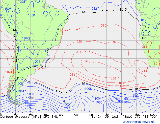 Bodendruck GFS ENS Di 24.09.2024 18 UTC