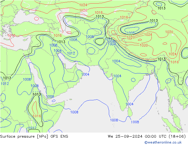 Luchtdruk (Grond) GFS ENS wo 25.09.2024 00 UTC