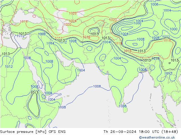 Luchtdruk (Grond) GFS ENS do 26.09.2024 18 UTC