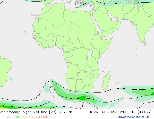 Corrente a getto GFS ENS gio 26.09.2024 12 UTC