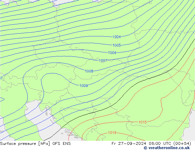 Pressione al suolo GFS ENS ven 27.09.2024 06 UTC