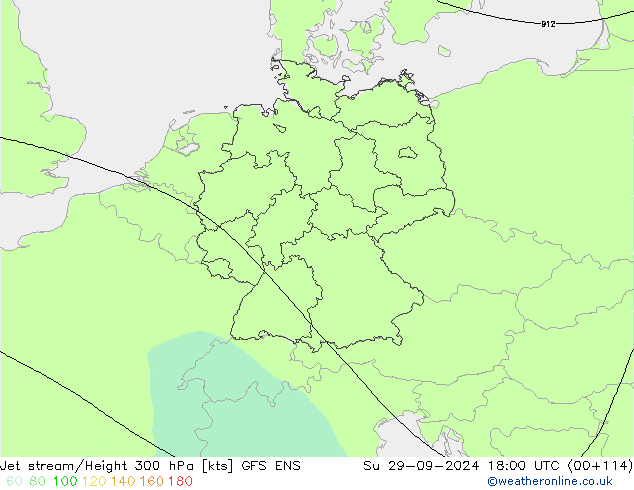 Straalstroom GFS ENS zo 29.09.2024 18 UTC