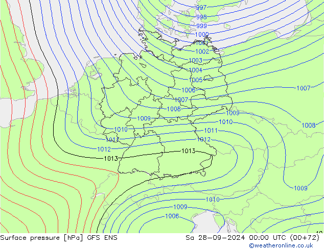 Bodendruck GFS ENS Sa 28.09.2024 00 UTC