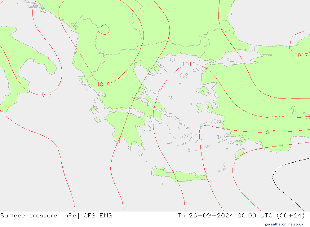 ciśnienie GFS ENS czw. 26.09.2024 00 UTC