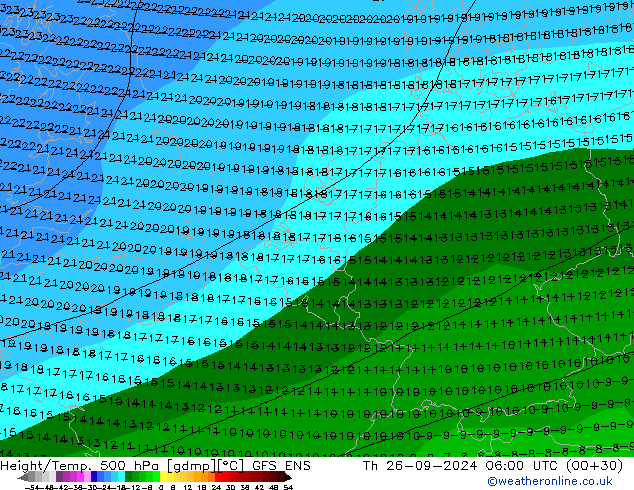 Height/Temp. 500 hPa GFS ENS Th 26.09.2024 06 UTC