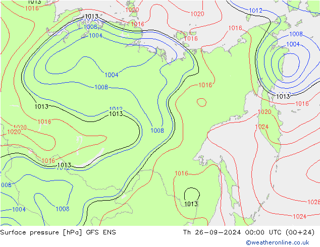 pressão do solo GFS ENS Qui 26.09.2024 00 UTC