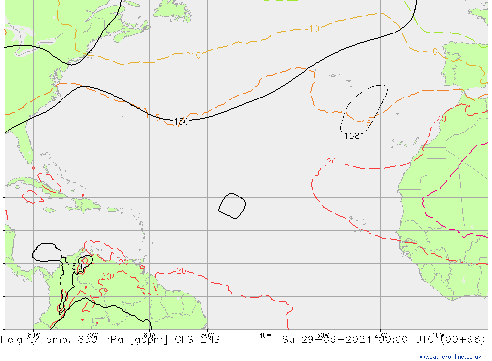 Height/Temp. 850 hPa GFS ENS dom 29.09.2024 00 UTC