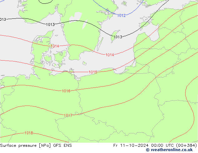 Luchtdruk (Grond) GFS ENS vr 11.10.2024 00 UTC