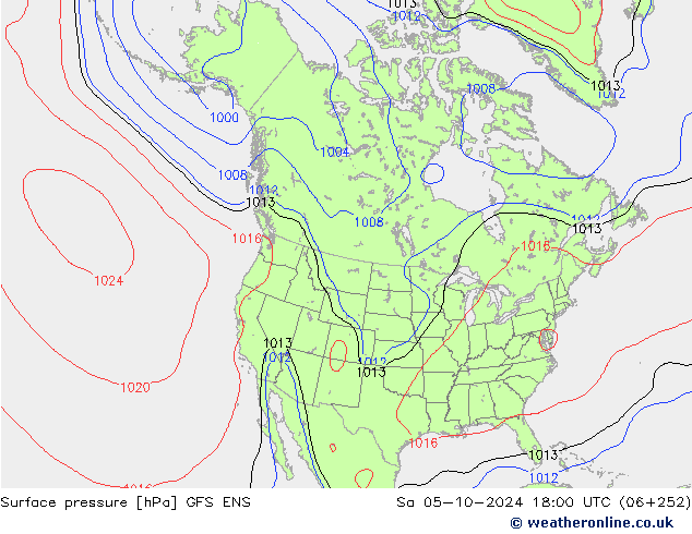 Luchtdruk (Grond) GFS ENS za 05.10.2024 18 UTC