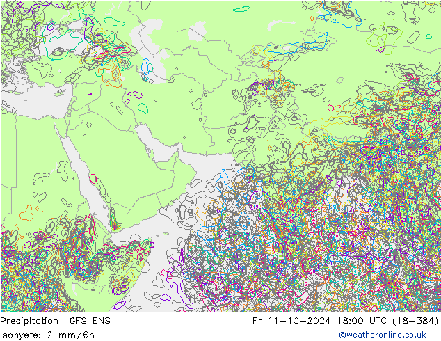 осадки GFS ENS пт 11.10.2024 18 UTC