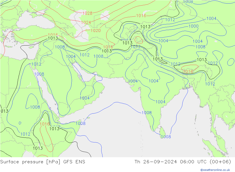 Surface pressure GFS ENS Th 26.09.2024 06 UTC