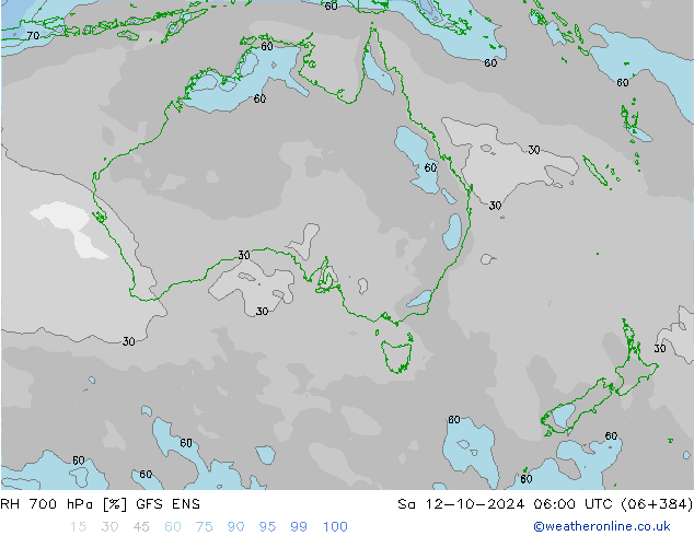 RH 700 hPa GFS ENS So 12.10.2024 06 UTC