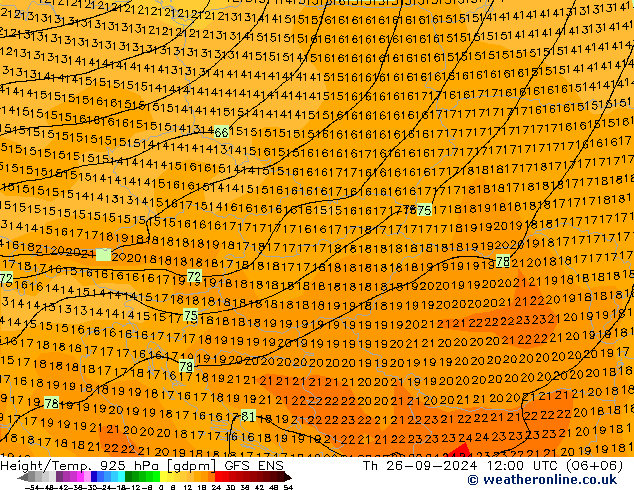 Height/Temp. 925 hPa GFS ENS Do 26.09.2024 12 UTC