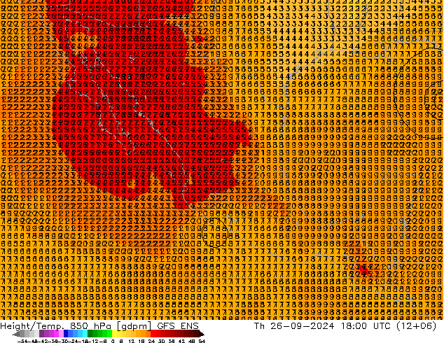 Height/Temp. 850 hPa GFS ENS Th 26.09.2024 18 UTC