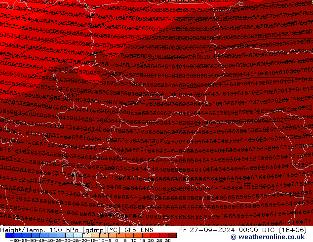 Height/Temp. 100 hPa GFS ENS pt. 27.09.2024 00 UTC