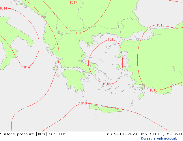 Surface pressure GFS ENS Fr 04.10.2024 06 UTC