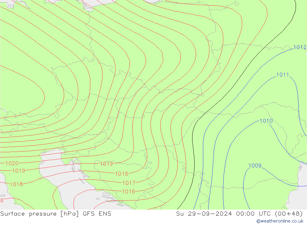 pression de l'air GFS ENS dim 29.09.2024 00 UTC