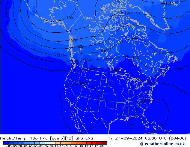 Yükseklik/Sıc. 100 hPa GFS ENS Cu 27.09.2024 06 UTC