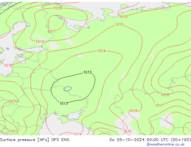 Yer basıncı GFS ENS Cts 05.10.2024 00 UTC