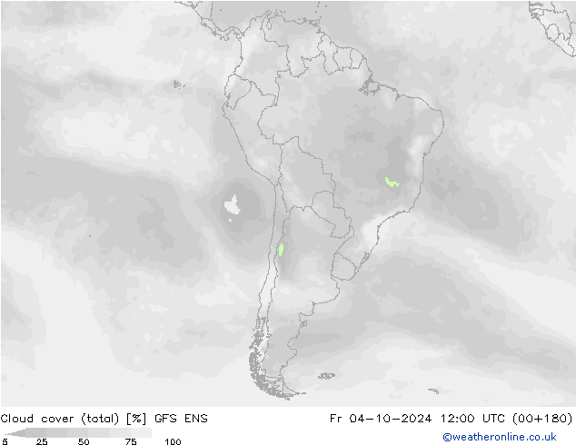 zachmurzenie (suma) GFS ENS pt. 04.10.2024 12 UTC