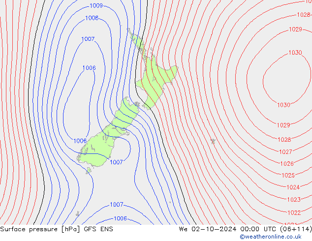 Luchtdruk (Grond) GFS ENS wo 02.10.2024 00 UTC