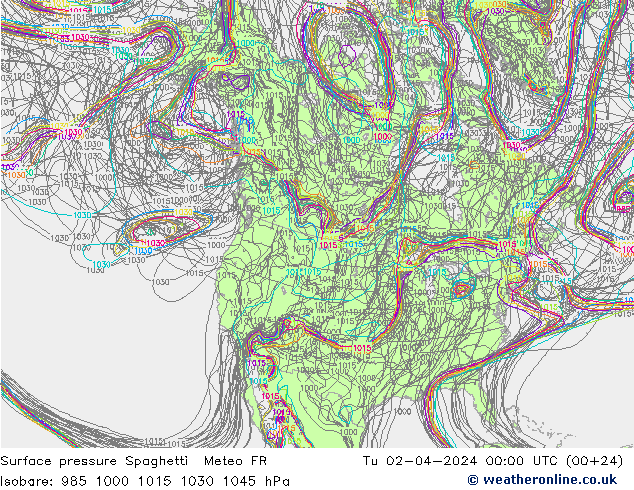pression de l'air Spaghetti Meteo FR mar 02.04.2024 00 UTC