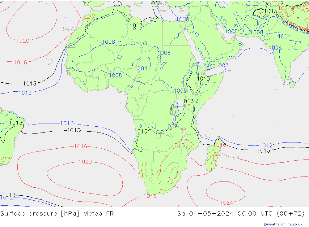 Yer basıncı Meteo FR Cts 04.05.2024 00 UTC