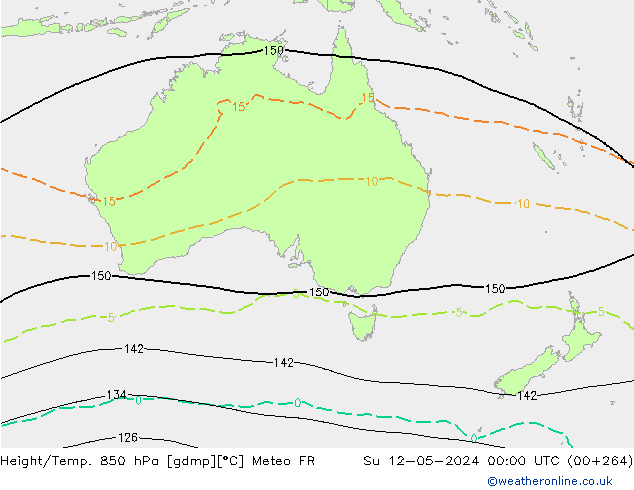 Height/Temp. 850 hPa Meteo FR Dom 12.05.2024 00 UTC