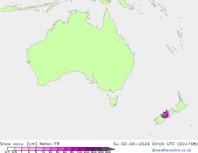 Totale sneeuw Meteo FR zo 02.06.2024 00 UTC