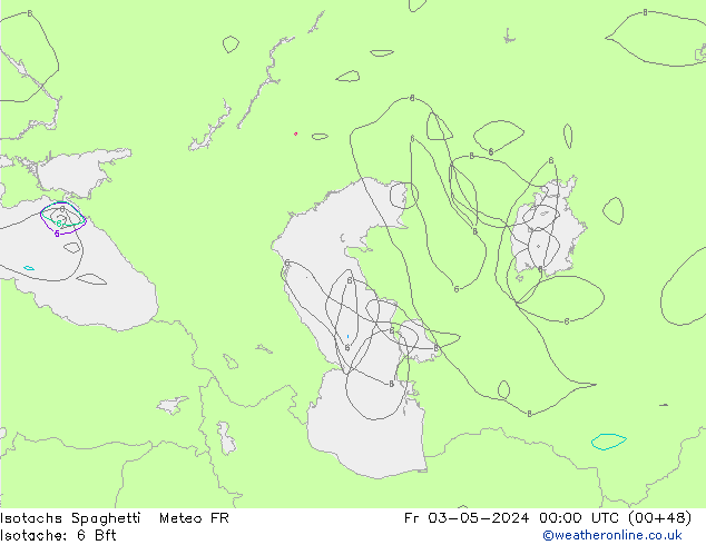 Isotachen Spaghetti Meteo FR vr 03.05.2024 00 UTC