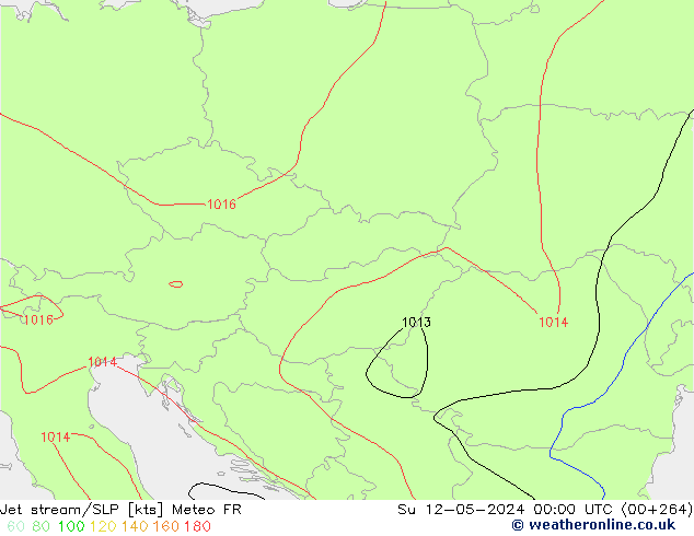 Straalstroom/SLP Meteo FR zo 12.05.2024 00 UTC