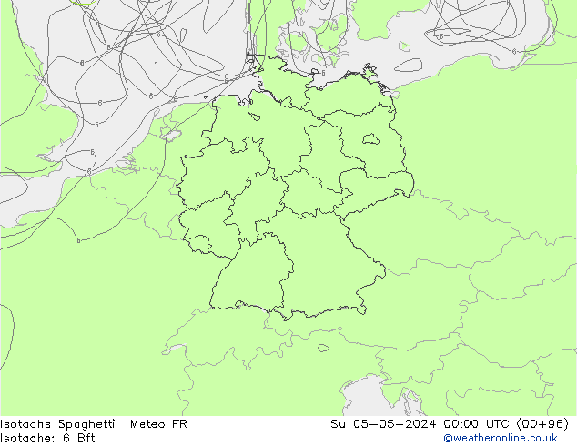 Isotachs Spaghetti Meteo FR Dom 05.05.2024 00 UTC