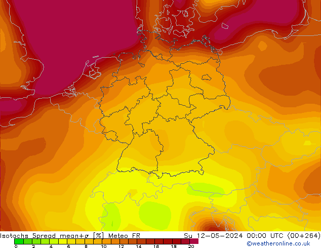 Eşrüzgar Hızları Spread Meteo FR Paz 12.05.2024 00 UTC