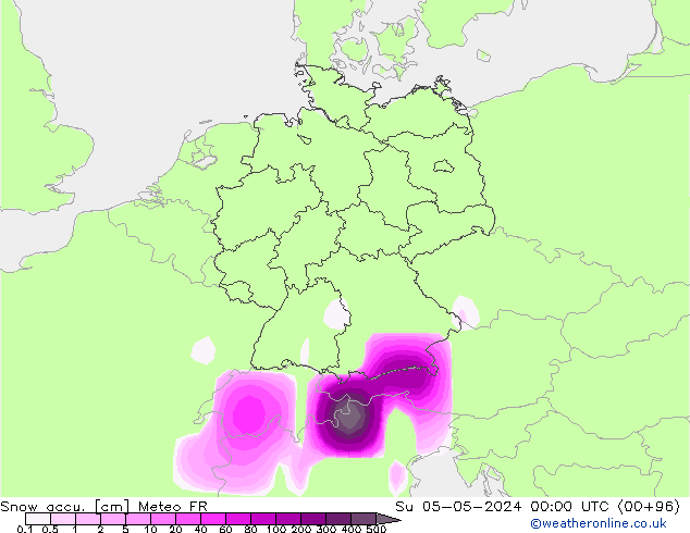 Schneemenge Meteo FR So 05.05.2024 00 UTC