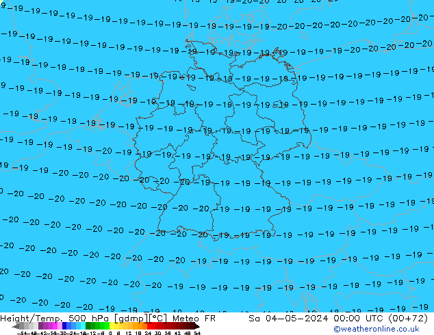 Hoogte/Temp. 500 hPa Meteo FR za 04.05.2024 00 UTC