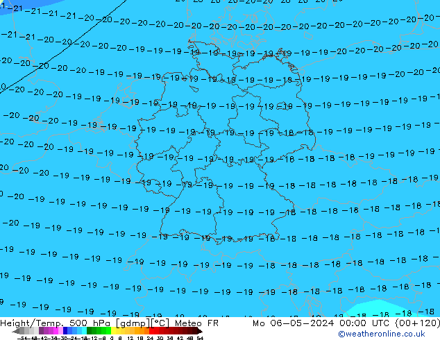 Height/Temp. 500 hPa Meteo FR Po 06.05.2024 00 UTC