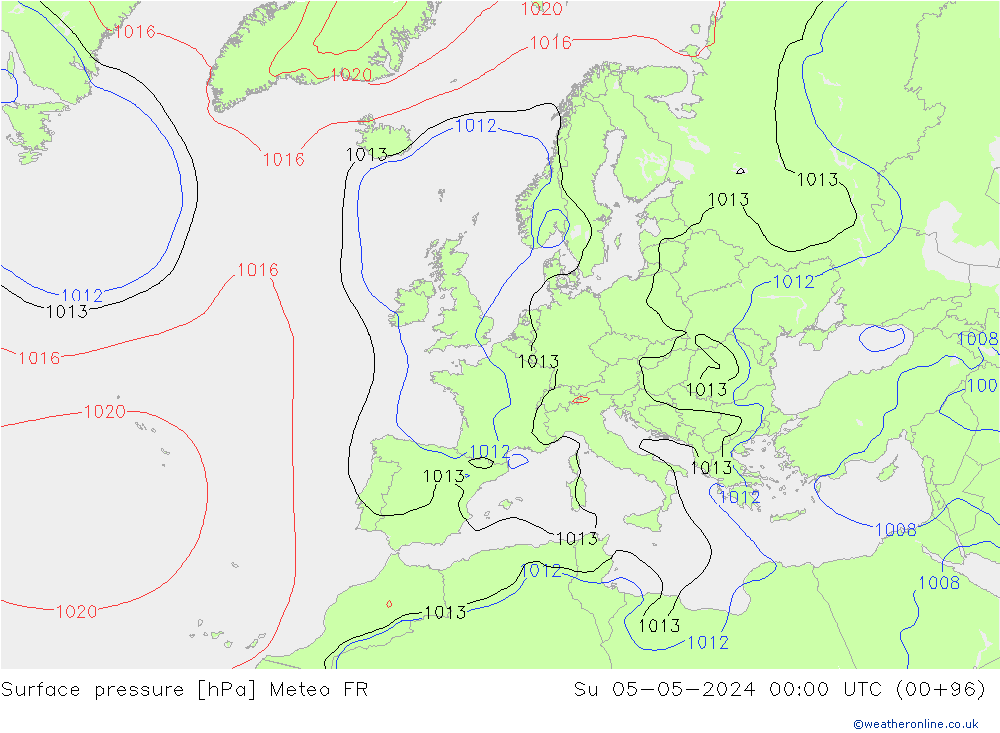 Bodendruck Meteo FR So 05.05.2024 00 UTC